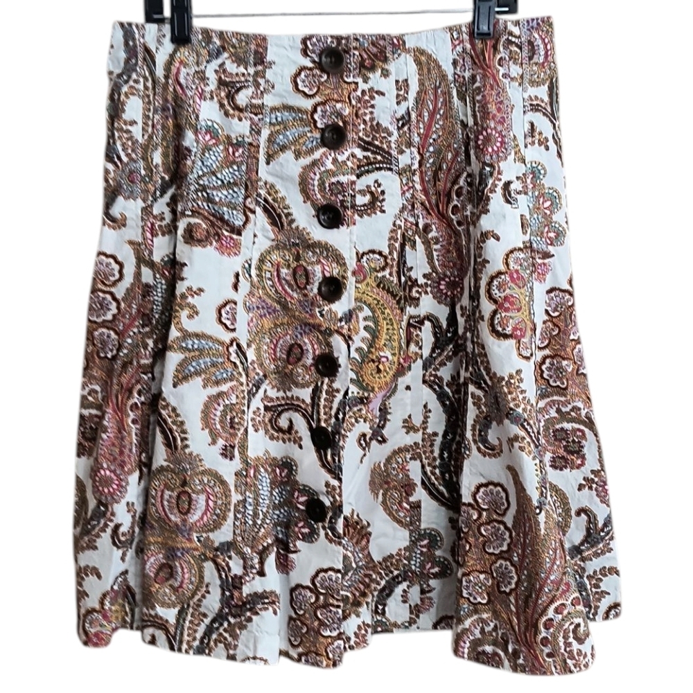 Cabi Style#861 Palapa Swing Skirt Paisley Pattern Size 12